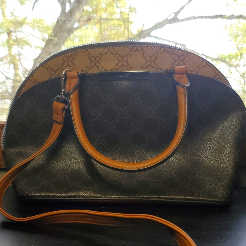 Nine West Brown and Tan Handbag